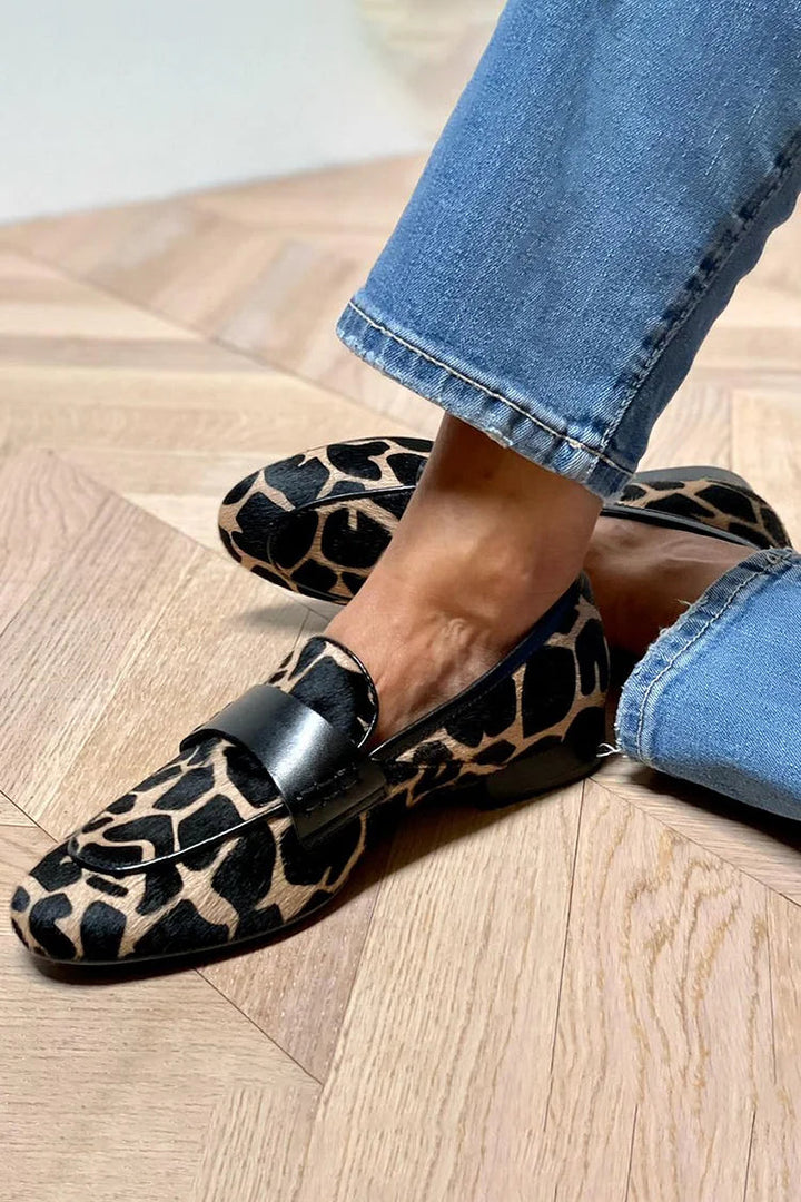 Claudine - Animal Print Loafers