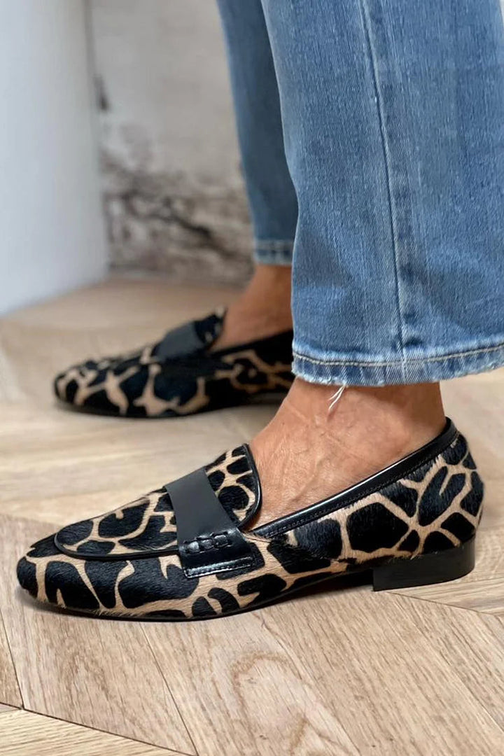 Claudine - Animal Print Loafers