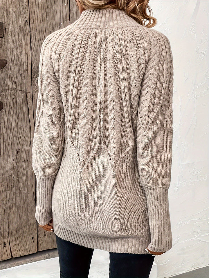 Charlotte - Soft Cable-Knit Sweater Dress