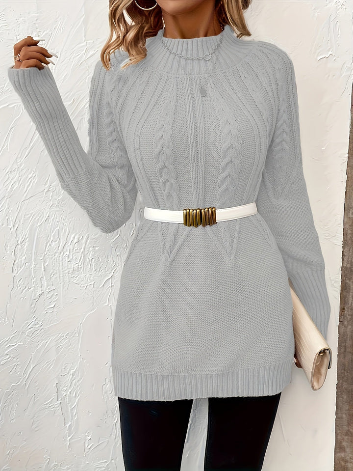 Charlotte - Soft Cable-Knit Sweater Dress