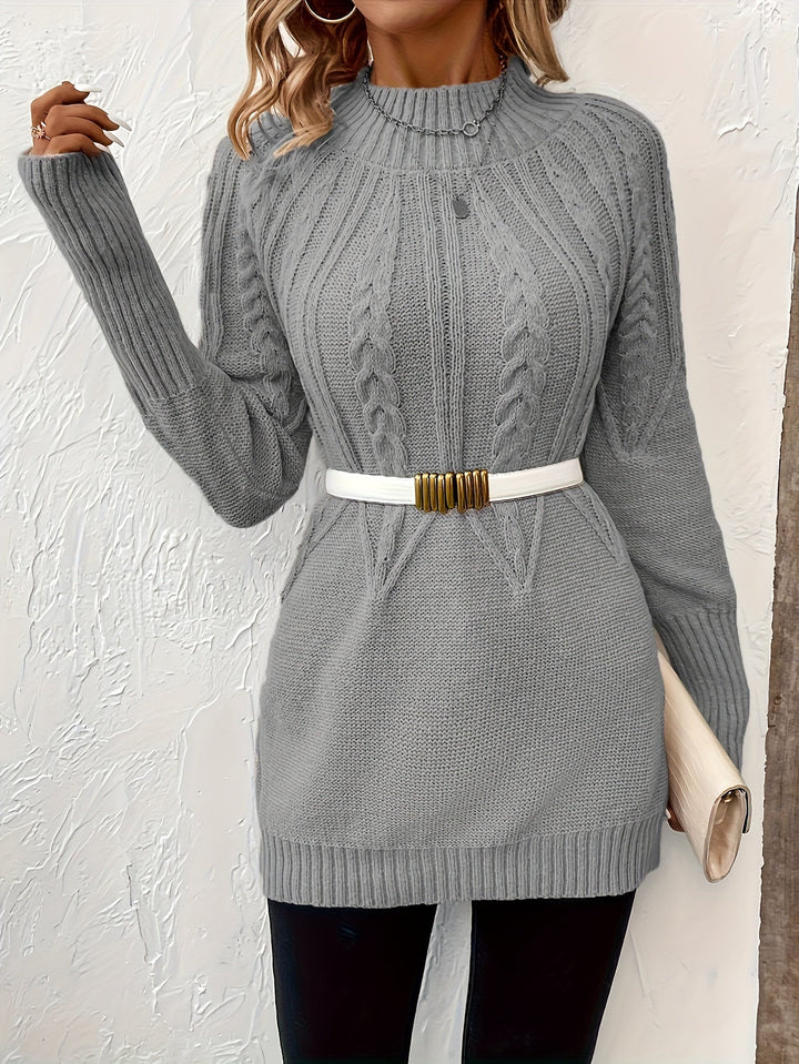 Charlotte - Soft Cable-Knit Sweater Dress