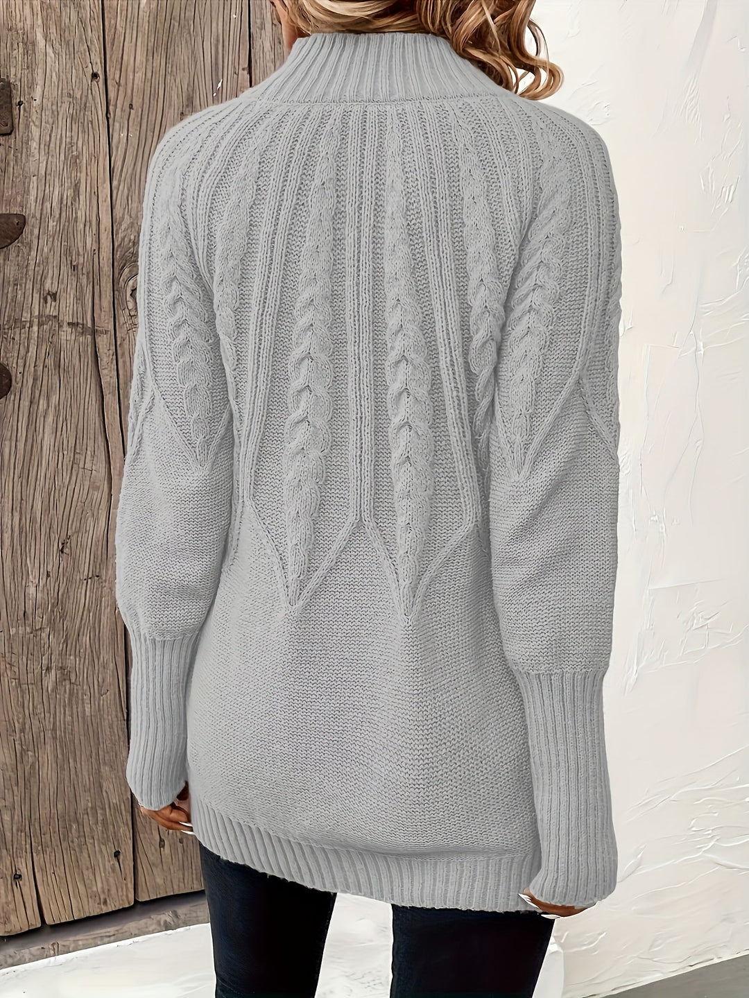 Charlotte - Soft Cable-Knit Sweater Dress