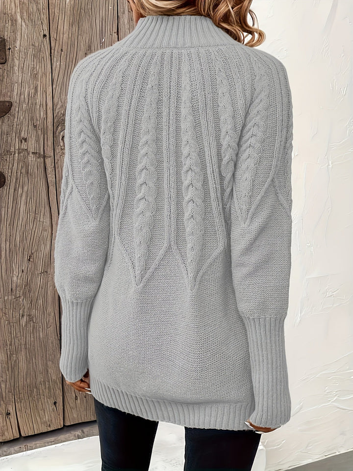 Charlotte - Soft Cable-Knit Sweater Dress