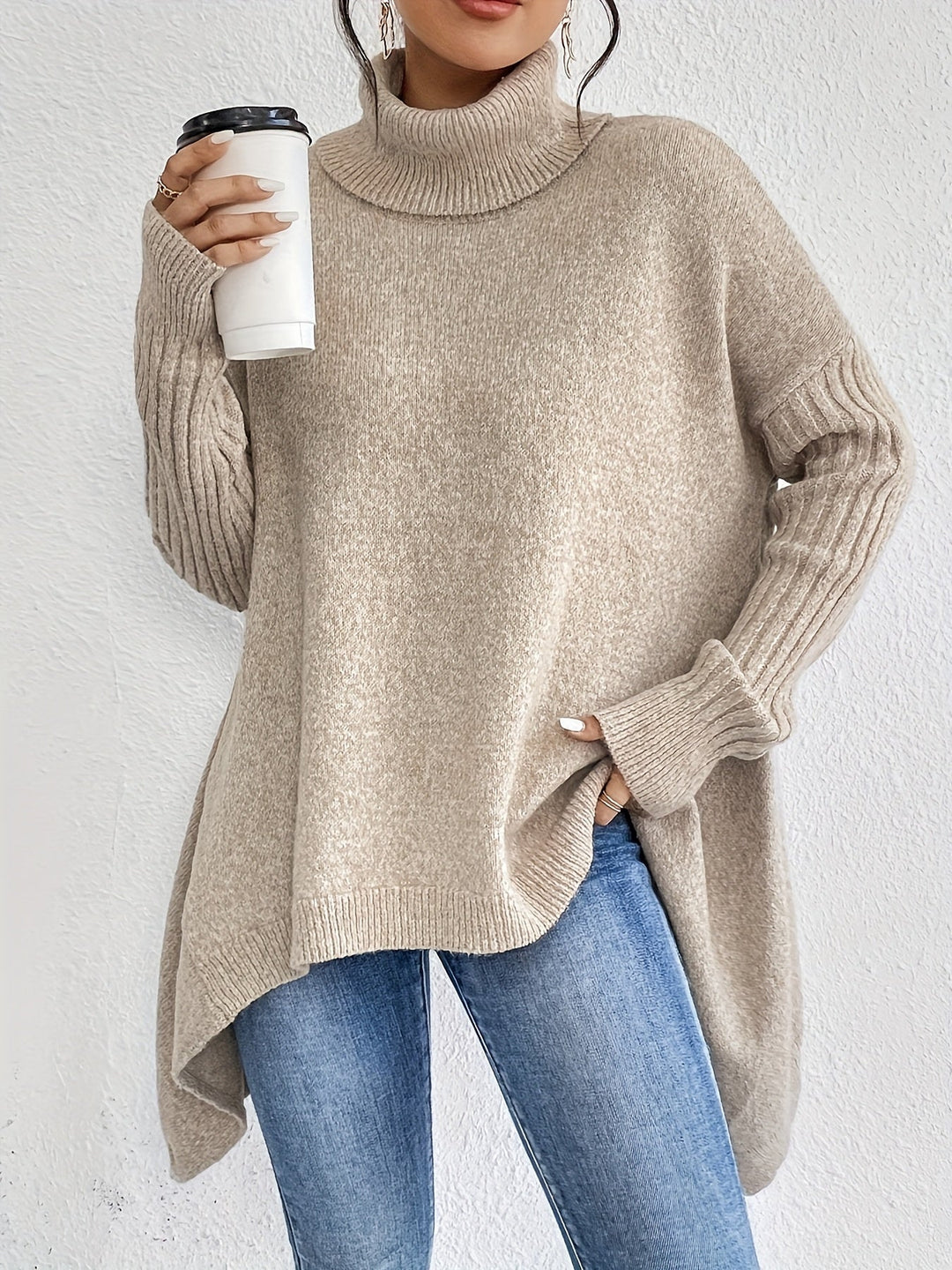 Amber - Oversized Turtleneck Sweater
