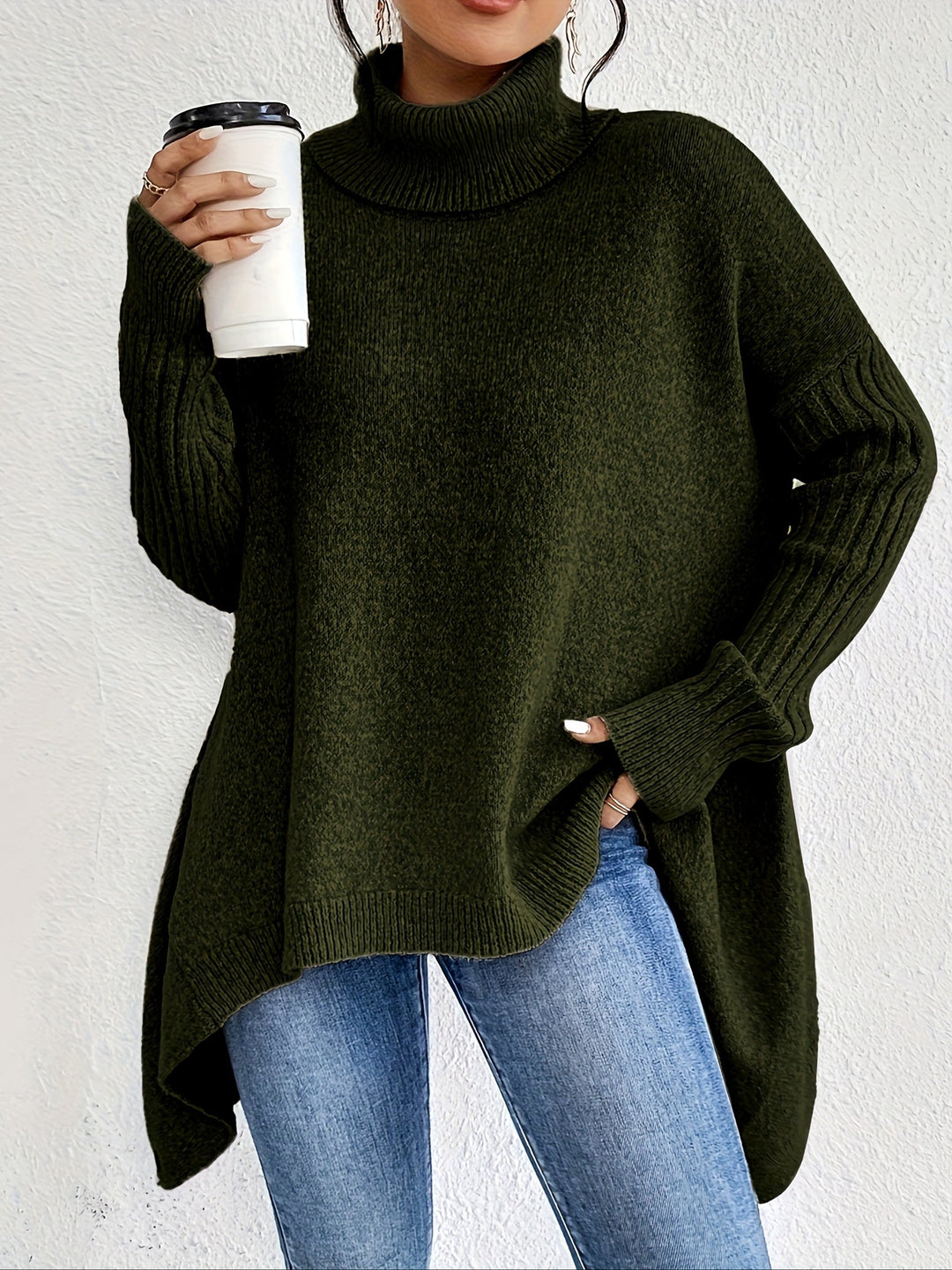 Amber - Oversized Turtleneck Sweater