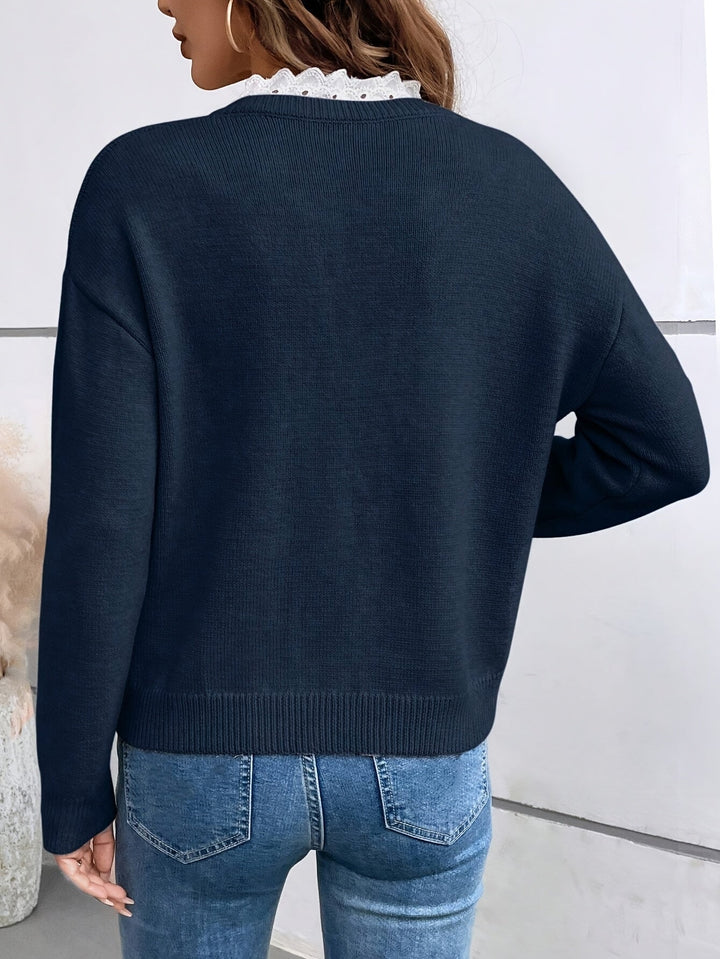 Megan - Elegant French Collar Sweater