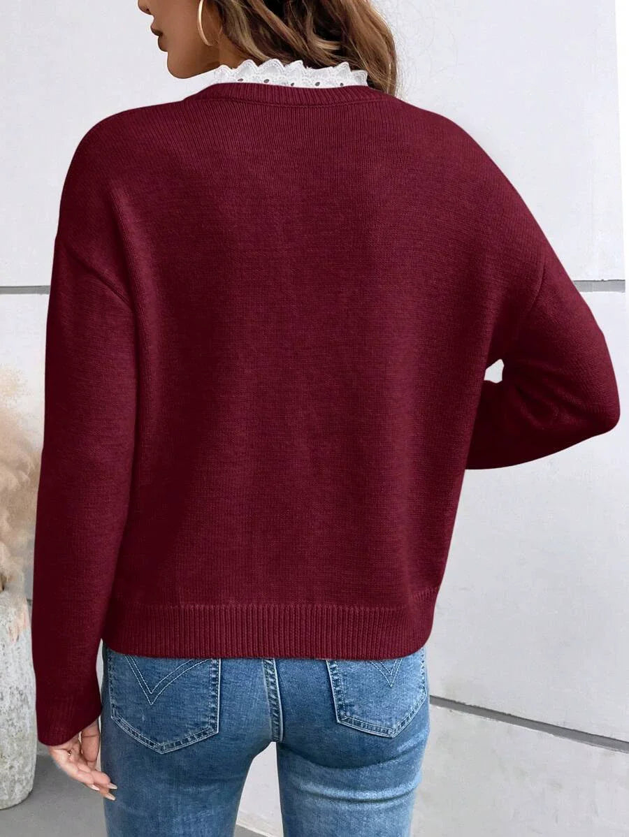 Megan - Elegant French Collar Sweater