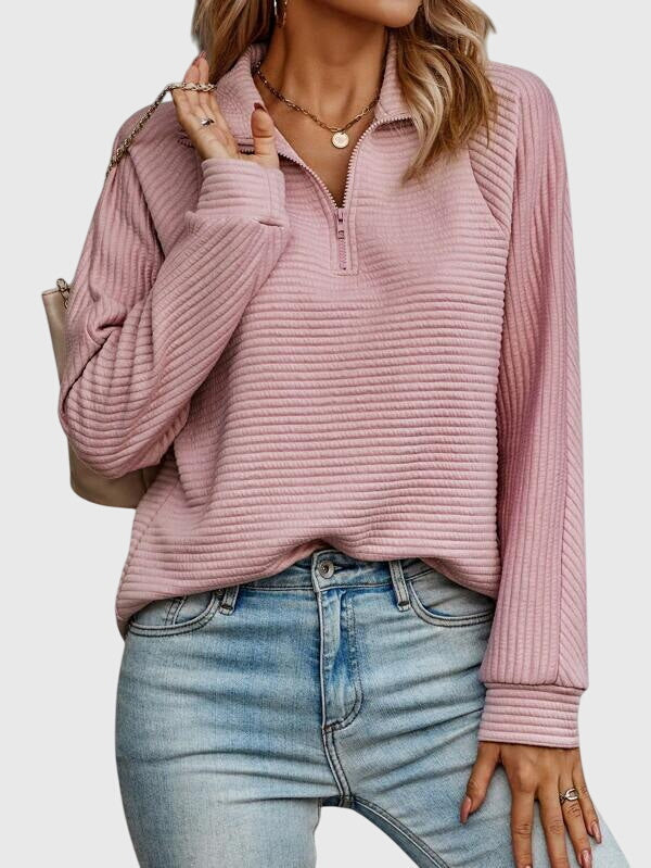 Phoebe - Elegant Half-Zip Sweater