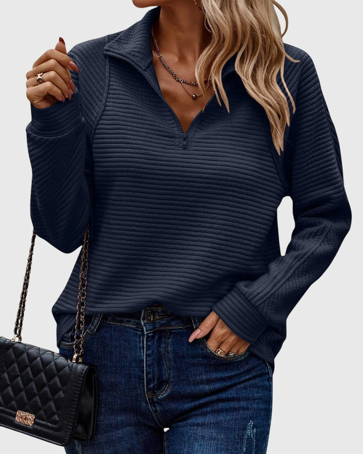 Phoebe - Elegant Half-Zip Sweater