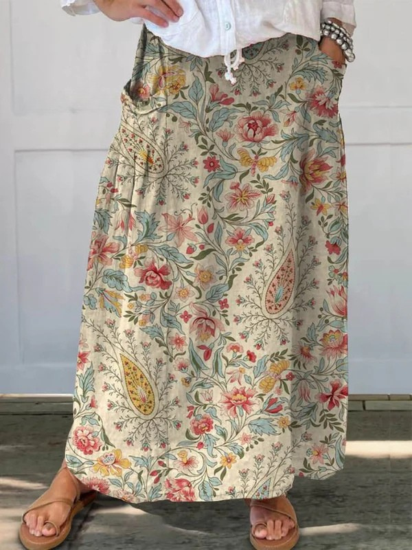 Gigi - Garden Linen Skirt