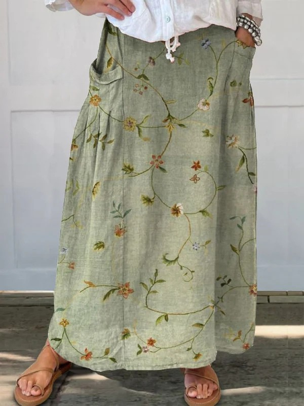 Fern – Meadow Linen Skirt