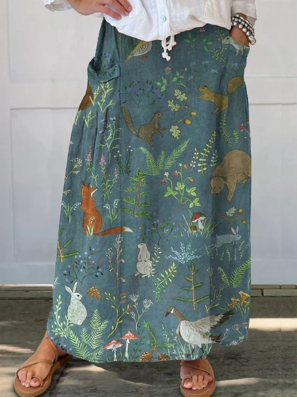 Birdie - Friends Linen Skirt