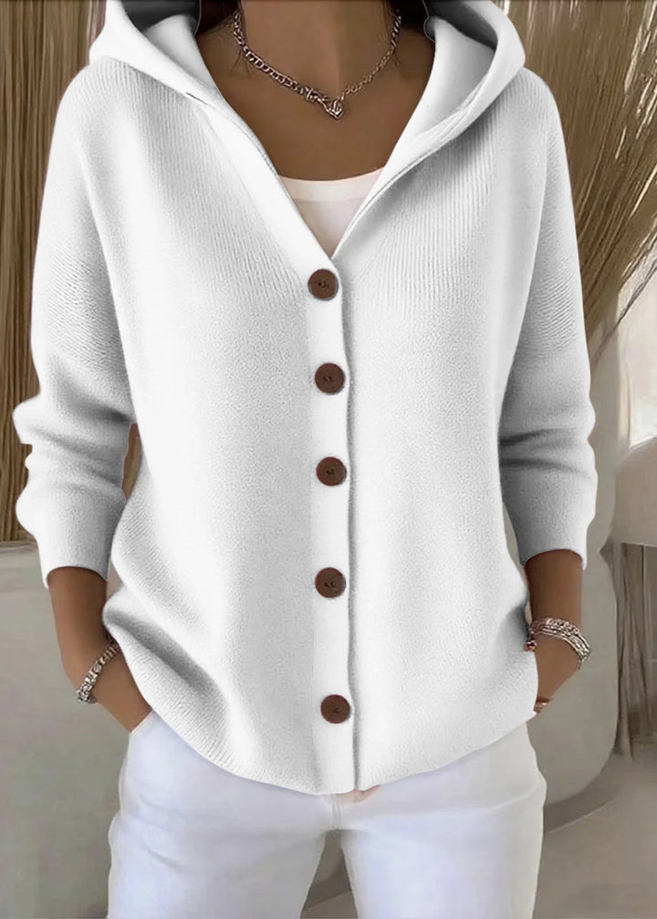 Amelia - Cozy Button-Up Hooded Cardigan