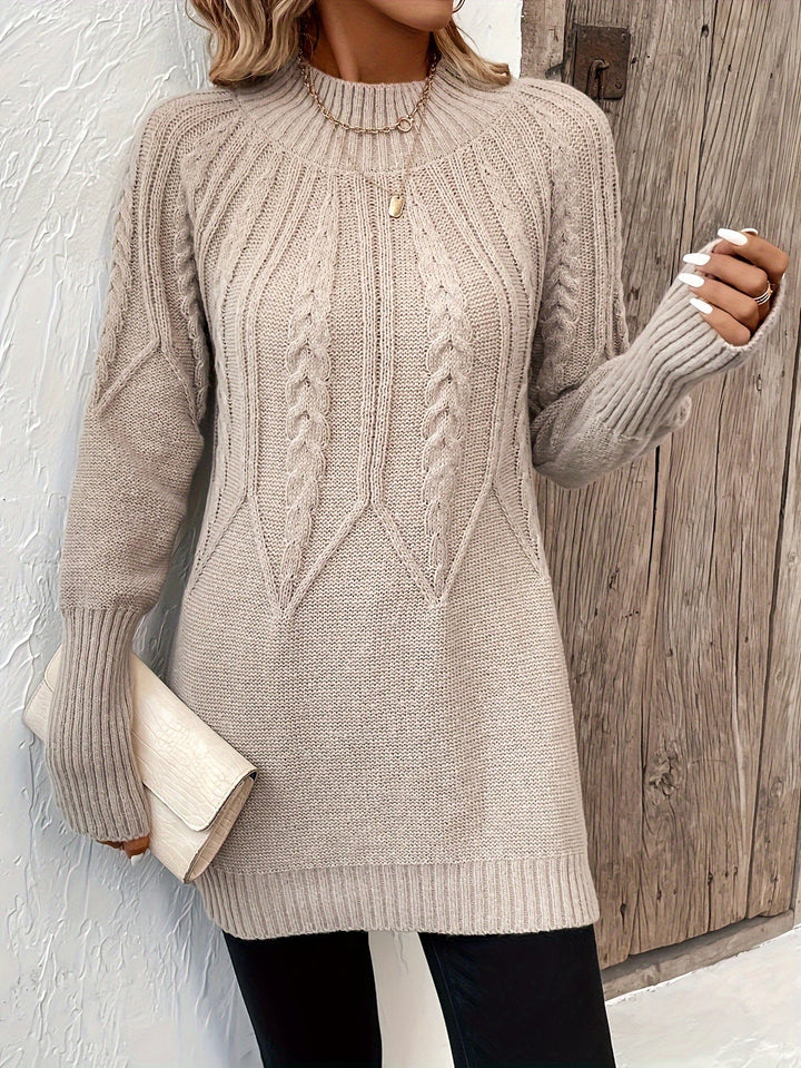 Charlotte - Soft Cable-Knit Sweater Dress