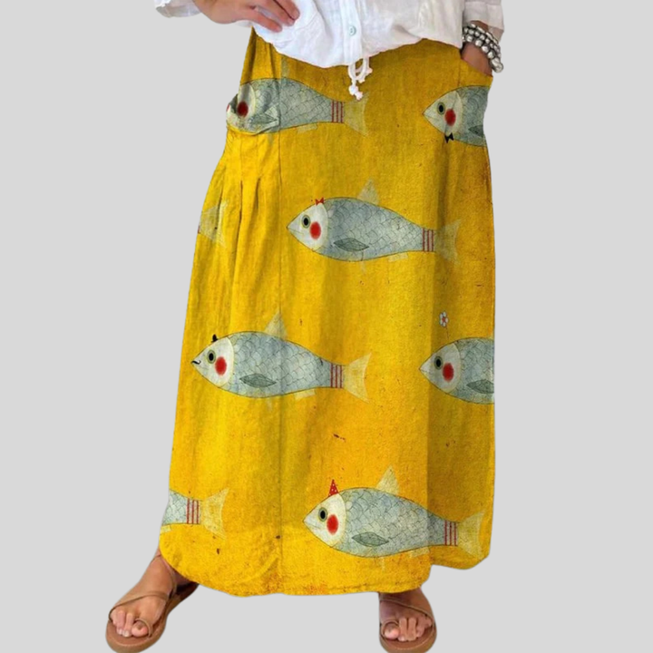 Minnie - Tide Linen Skirt