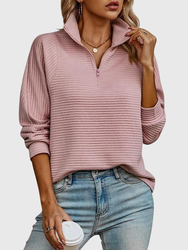Phoebe - Elegant Half-Zip Sweater