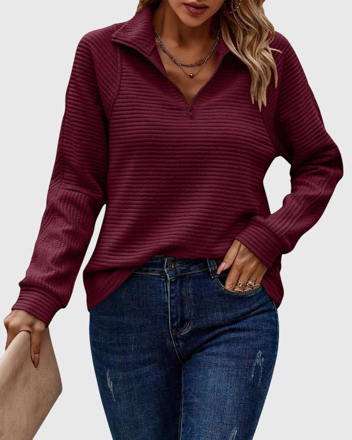 Phoebe - Elegant Half-Zip Sweater