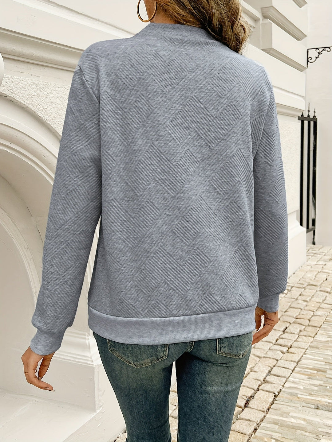 Lydia - Soft Button Sweatshirt